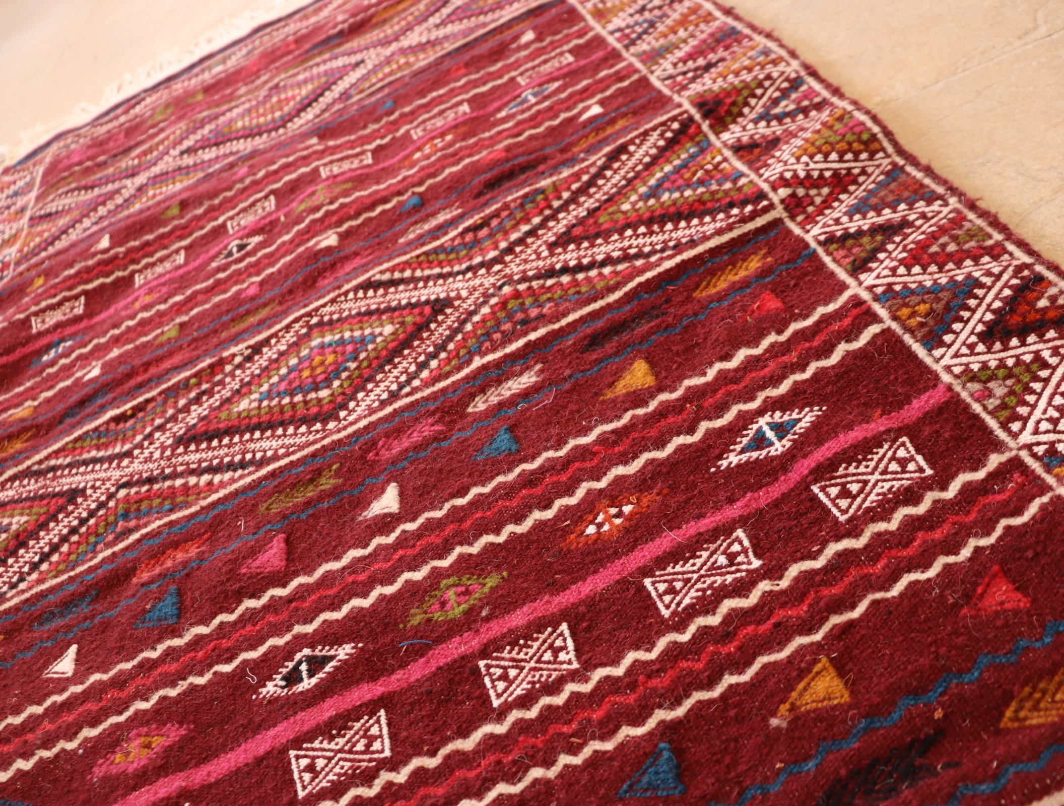 Tapis-décoration-maison-décoratif-déco-salon-amazigh-berbère-Margoum-chambre-enfant-bebe-cuisine-Multicolore-naturelle-laine-artisanal-017166082-2