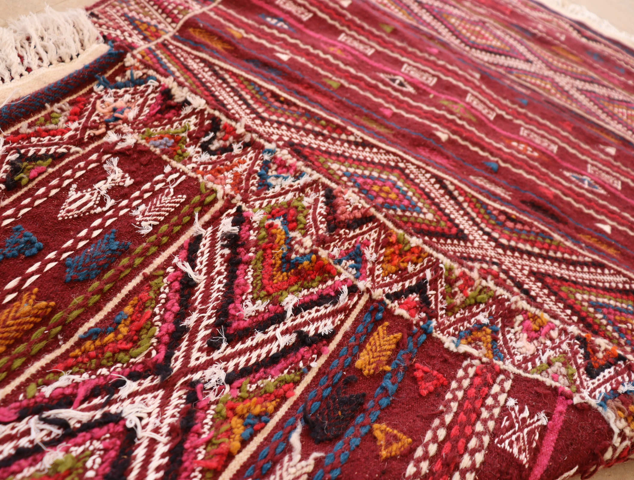 Tapis-décoration-maison-décoratif-déco-salon-amazigh-berbère-Margoum-chambre-enfant-bebe-cuisine-Multicolore-naturelle-laine-artisanal-017166082-4